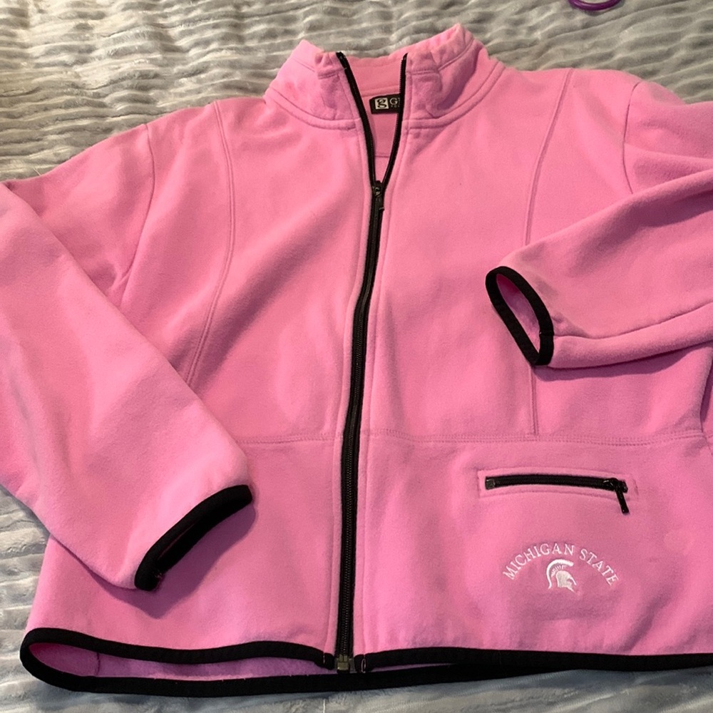 Michigan State AS NEW PALE PINK JACKET L